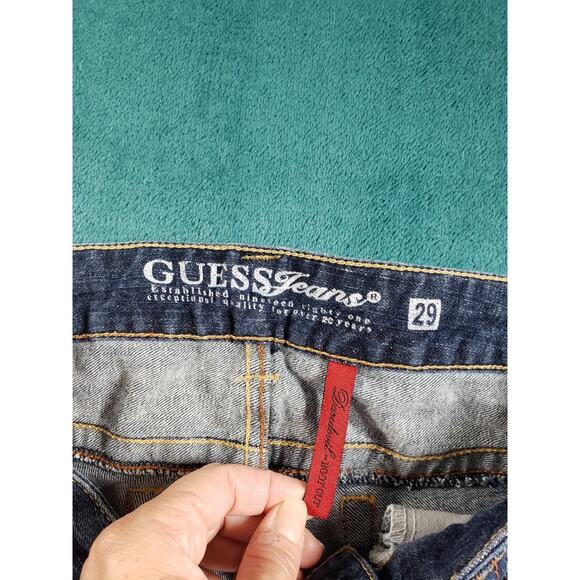 Guess Jeans Size 29 Womens Blue Pants Stretch Denim Mid Rise Bootcut - Picture 3 of 14